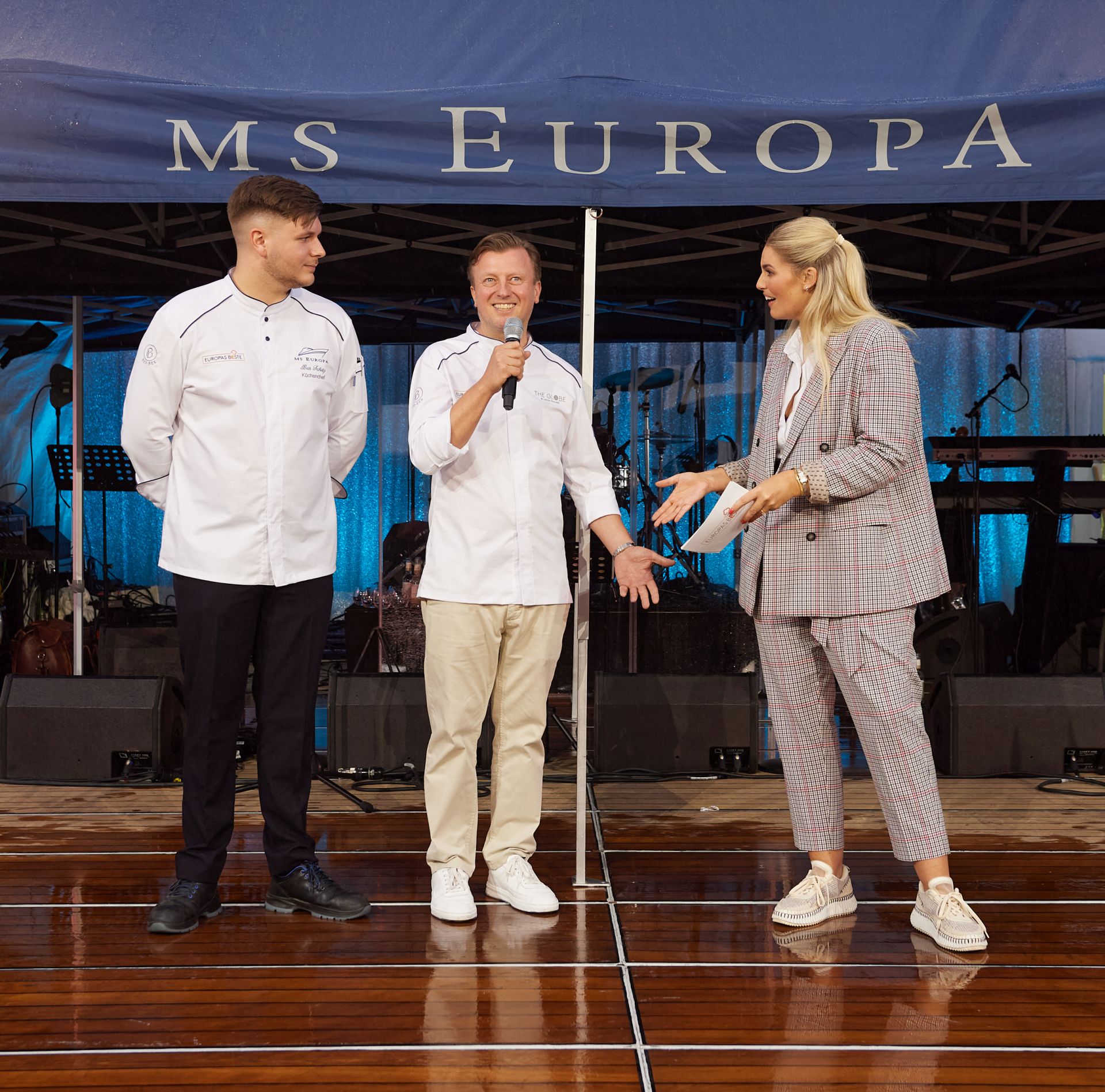 EUROPAs Beste 2025, MS EUROPA, Hamburg, Hapag-Lloyd Cruises, Gourmet-Event, Ben Schützm Kevin Fehling, Angelina Kirsch - © Hapag-Lloyd Cruises / Ulrich Schaarschmidt