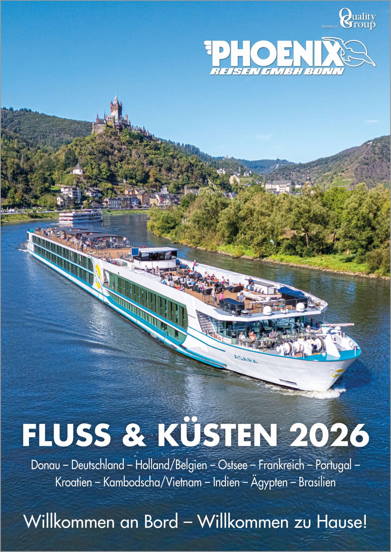 Titelbild Phoenix Reisen Katalog "Fluss und Küsten 2026" – © Phoenix Reisen