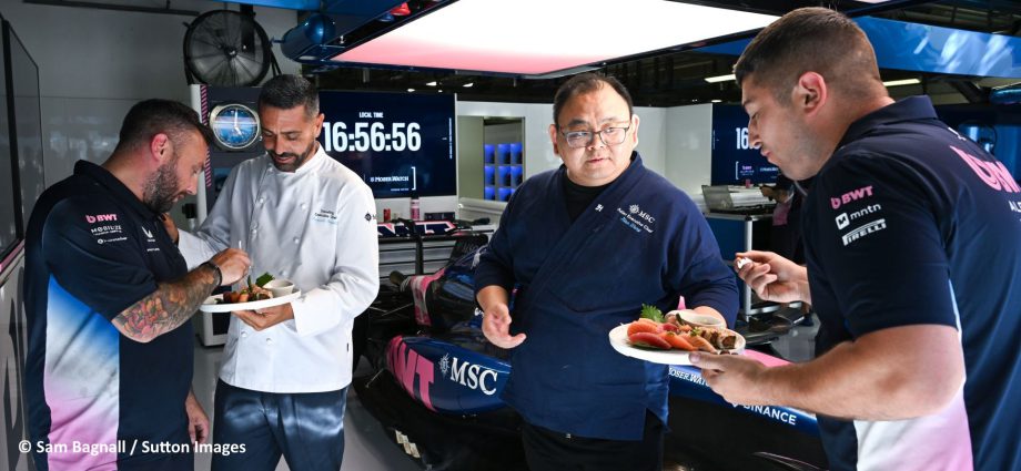 MSC Chef Pasquale Puziello in the Alpine F1 garage with food during previews ahead of the F1 Grand Prix of Italy at Autodromo Nazionale Monza on September 04, 2025 in Monza, Italy - © Sam Bagnall / Sutton Images