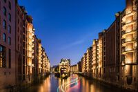 Speicherstadt bei Nacht   © Mediaserver Hamburg   Ralf Brunner