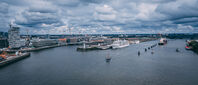 Panorama Luftaufnahme Elbe und HafenCity   © Mediaserver Hamburg