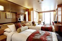 Celestyal Journey   JS Balcony Twin Beds Single Sofa   Deck 9 & 10   © Celestyal Cruises